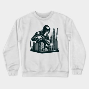 Welder Dad Retro Vintage Welding City Crewneck Sweatshirt